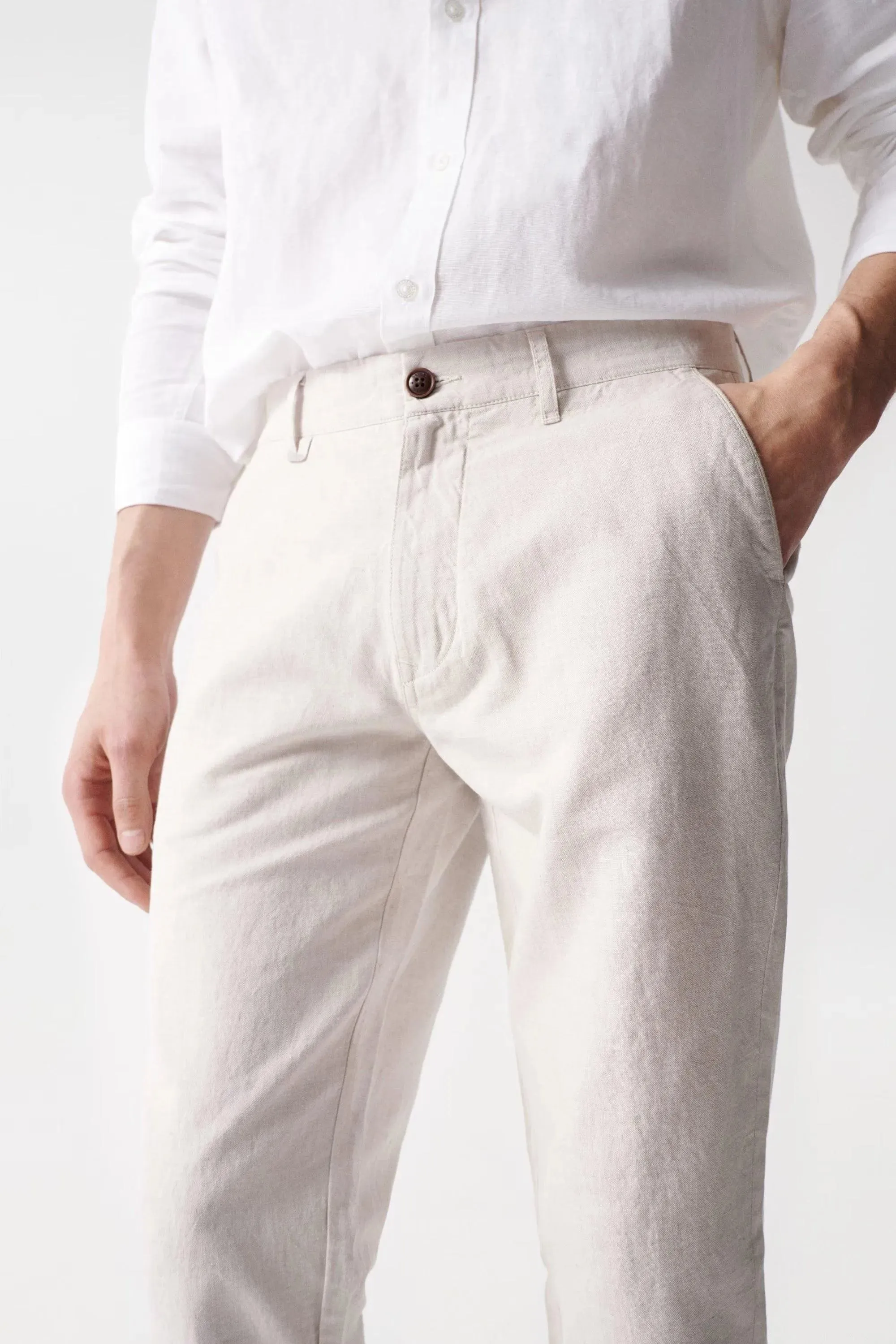 Pantalón de Hombre Salsa de Lino Corte Slim