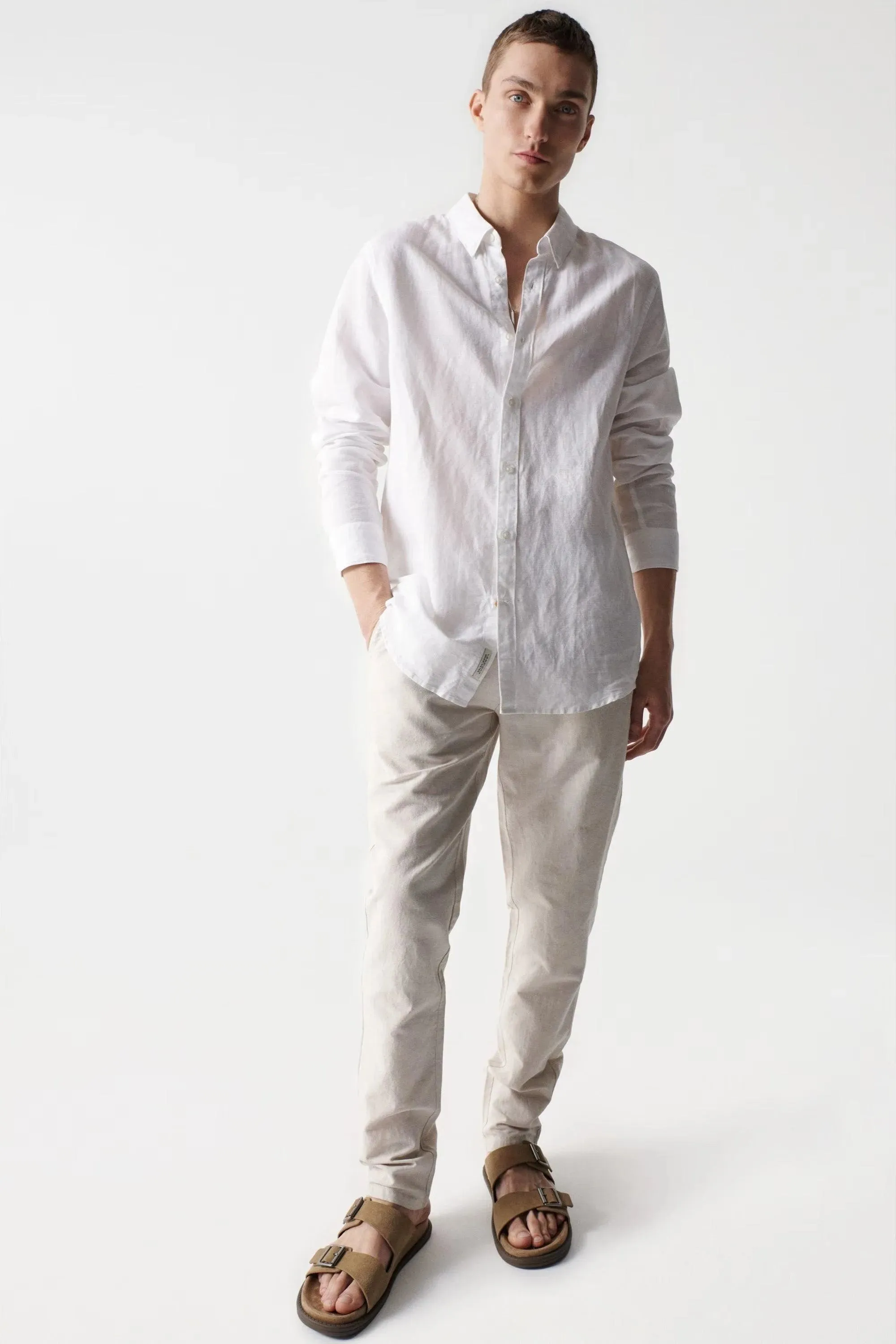 Pantalón de Hombre Salsa de Lino Corte Slim