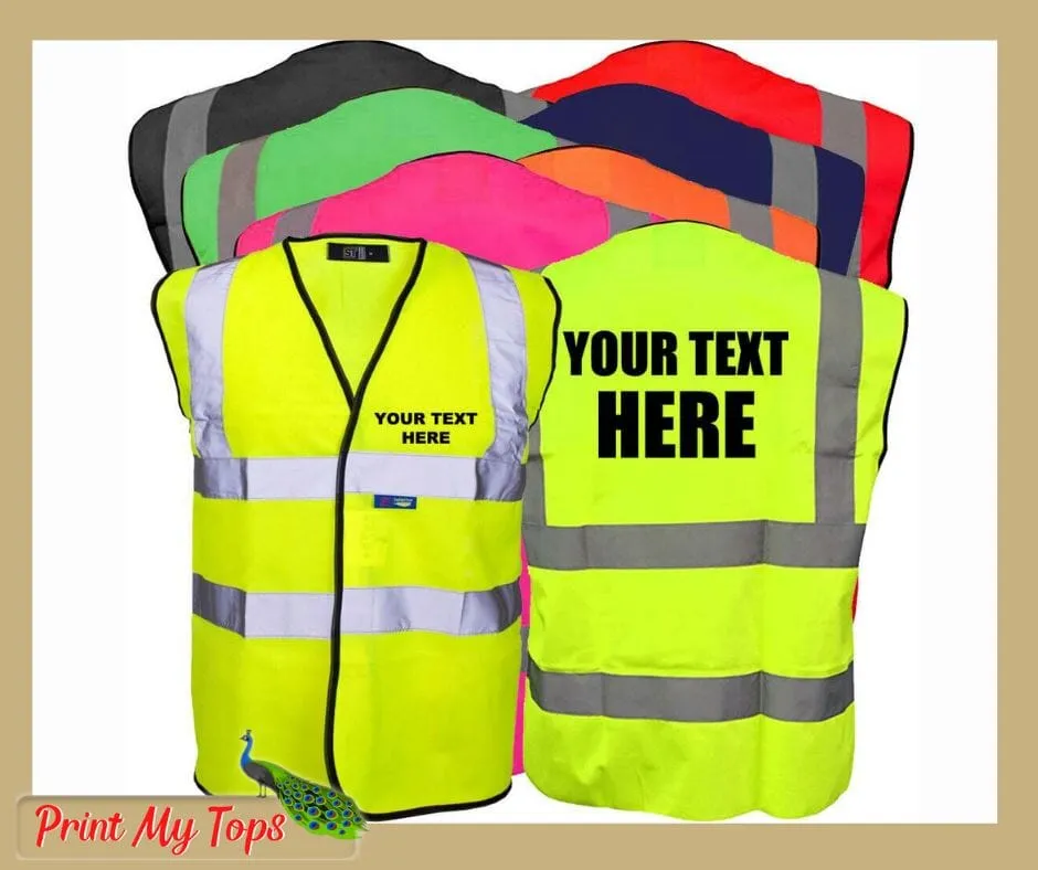 Personalised Hi Viz Jacket with Your Text