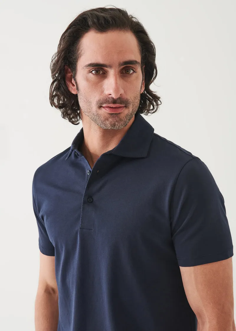 PIMA COTTON STRETCH POLO - MIDNIGHT