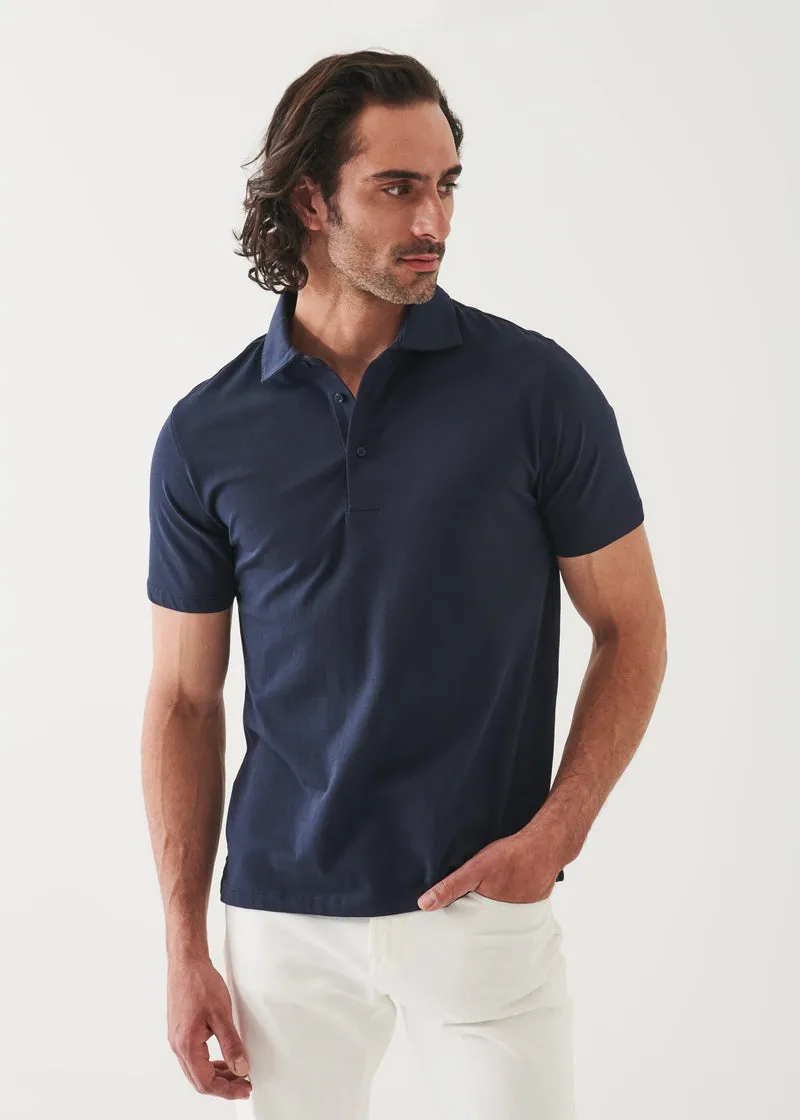 PIMA COTTON STRETCH POLO - MIDNIGHT
