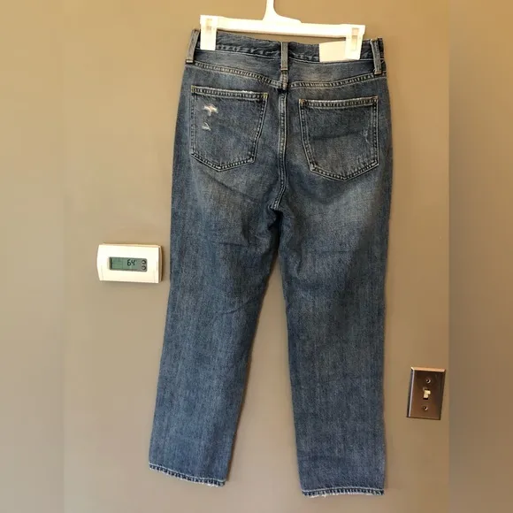 PISTOLA Charlie High Rise Cropped Straight Denim Leg In Pulse Size 26