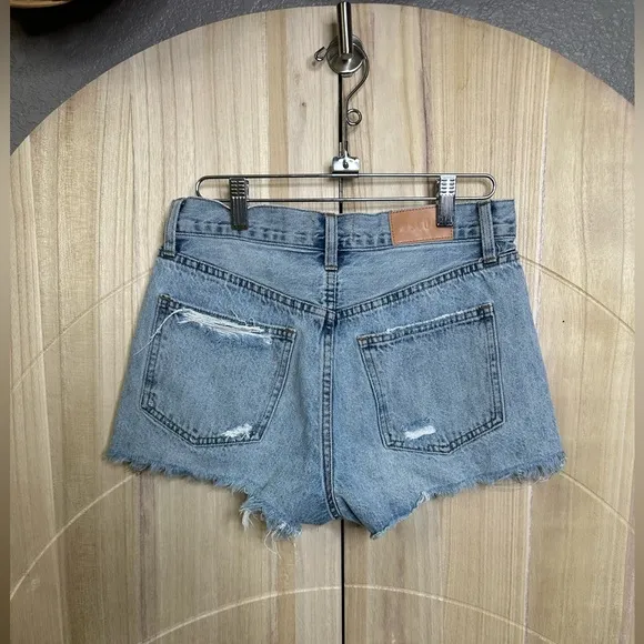 PISTOLA nova relaxed high rise cut off denim shorts  size 26