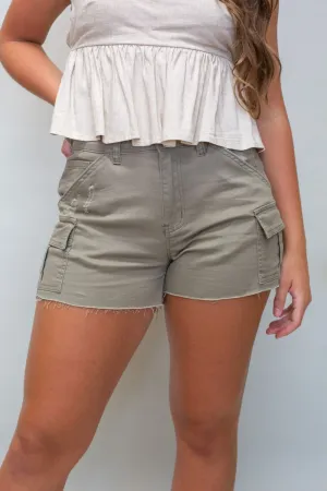 PK9865 Olive Cargo Shorts