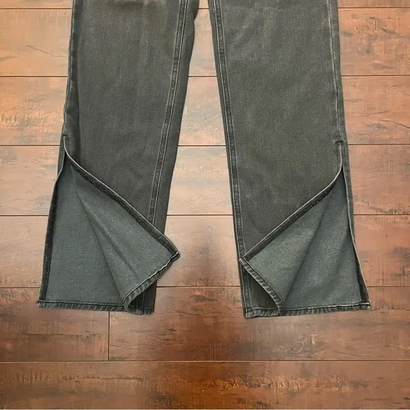 PLAYBOY By PacSun Denim Black Wash Jeans High Rise Straight Leg Slit Hem Size 24