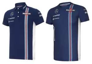 POLO & T-SHIRT Ladies Williams Martini F1 Formula One 1 NEW! Mercedes Navy 12
