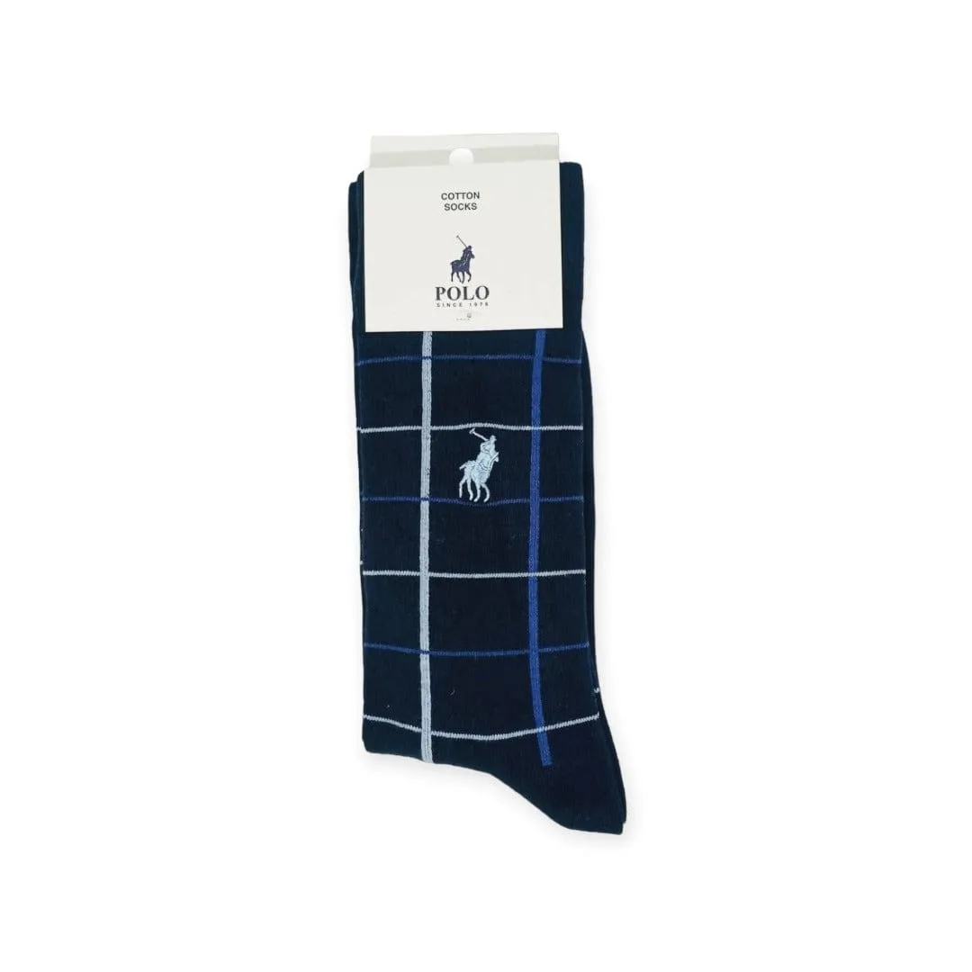 Polo Check Socks Navy