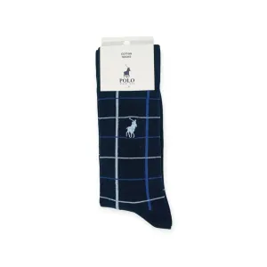 Polo Check Socks Navy