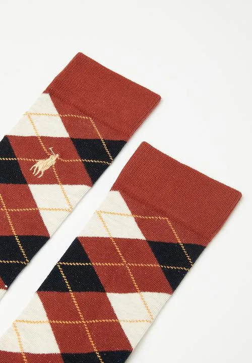 Polo Cotton Socks Rust