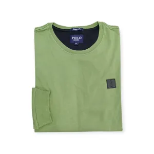Polo Men's Essential Crew Neck Long Sleeve Tee Fatigue