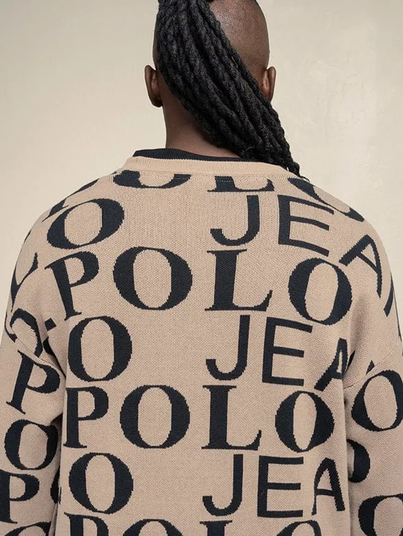 Polo Mens PJC Long Sleeve Bold Logo Knitwear