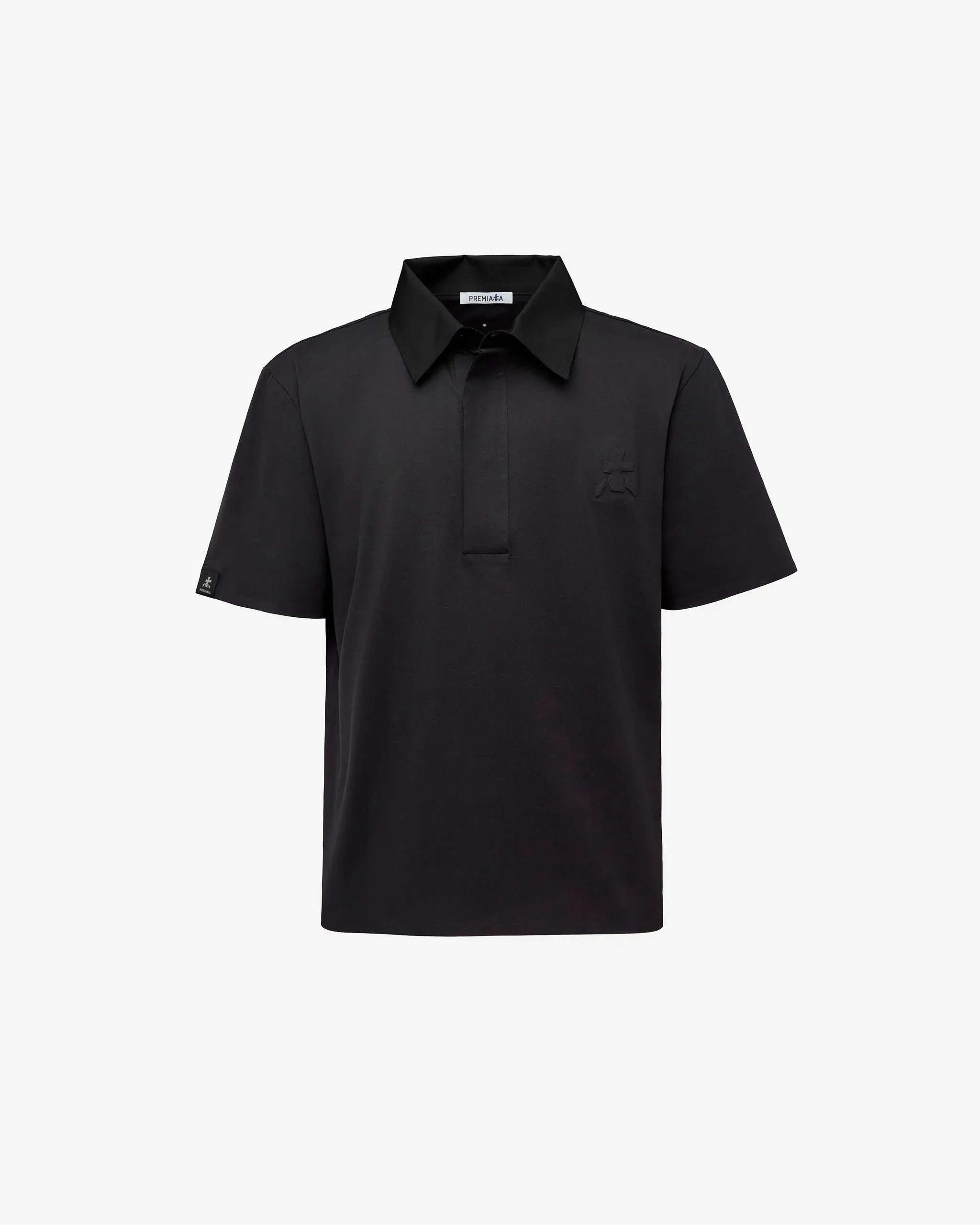 Polo Over in Cotton Jersey Black