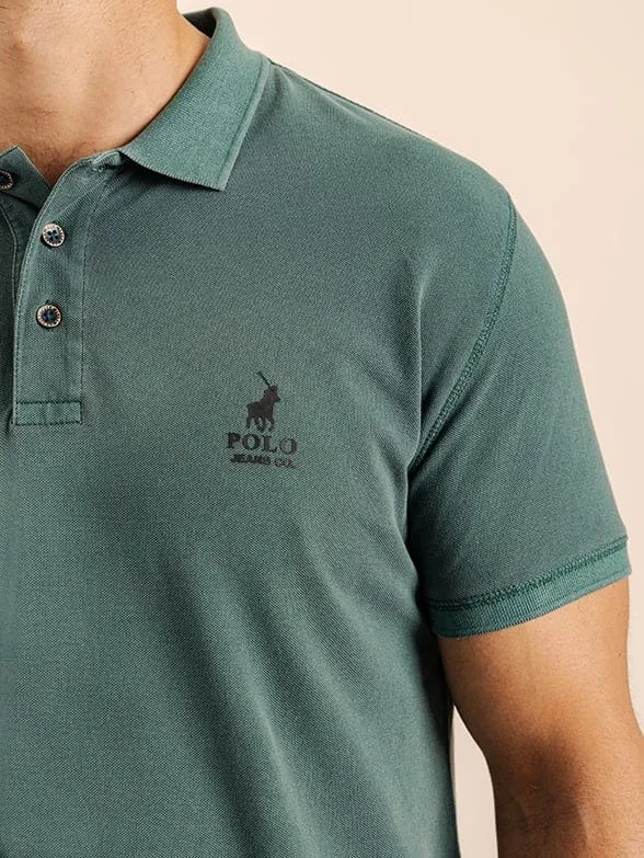 Polo Overdyed Golfer Turquoise