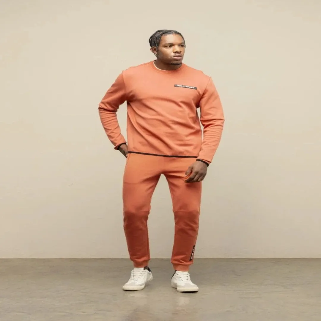 Polo Sport Long Sleeve Tech Fleece Sweater Top Orange