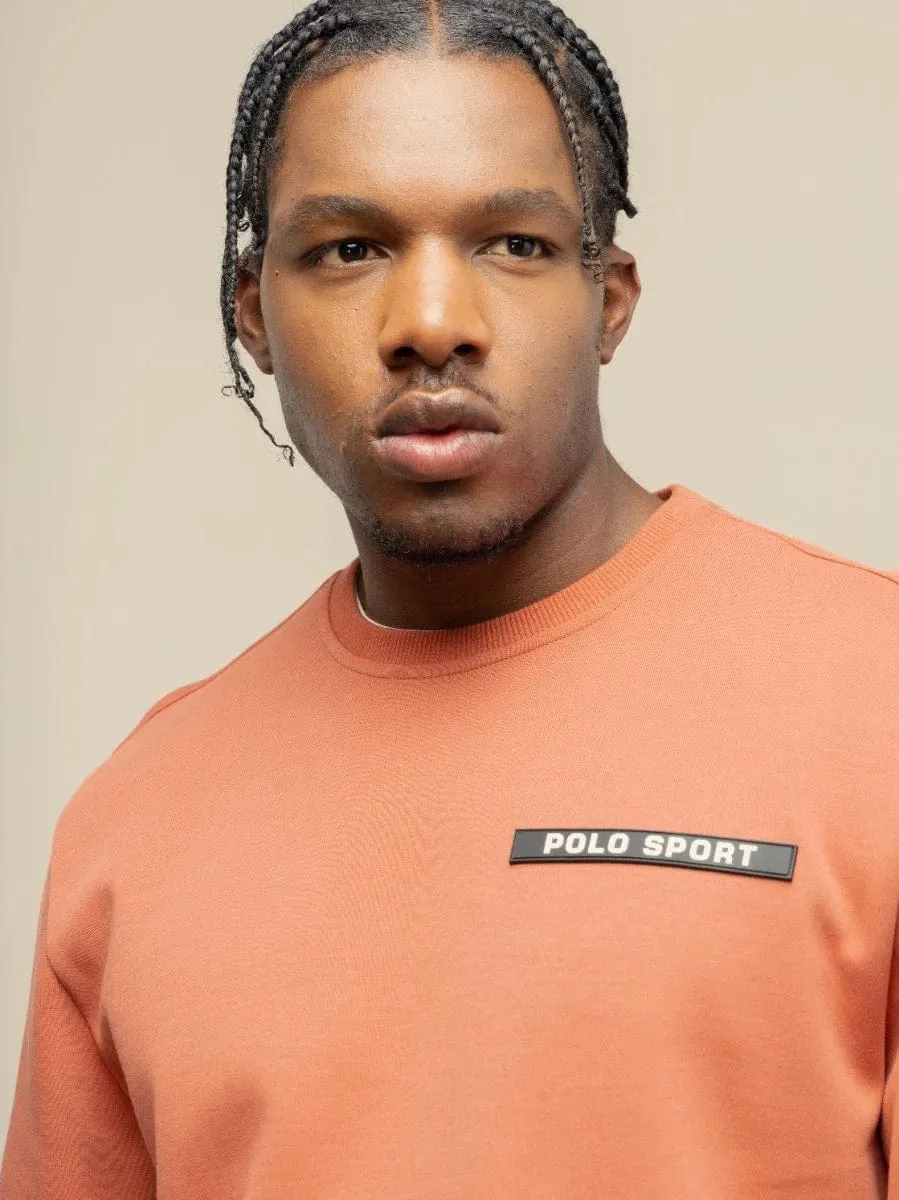 Polo Sport Long Sleeve Tech Fleece Sweater Top Orange