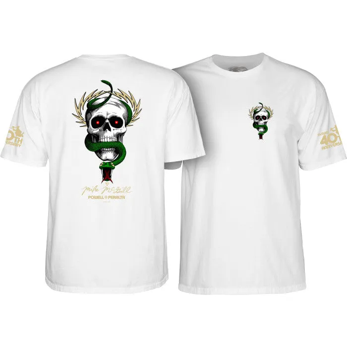 Powell Peralta McGill Skull & Snake 40th Anniversary T-shirt White