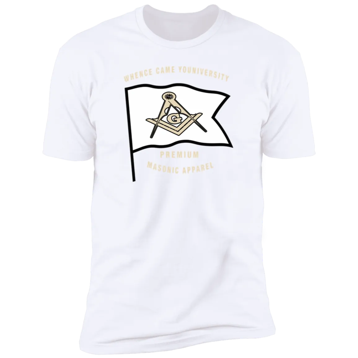 Premium Masonic Apparel Tee (white flag)