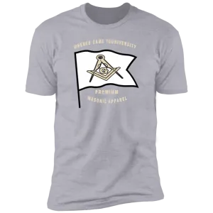 Premium Masonic Apparel Tee (white flag)