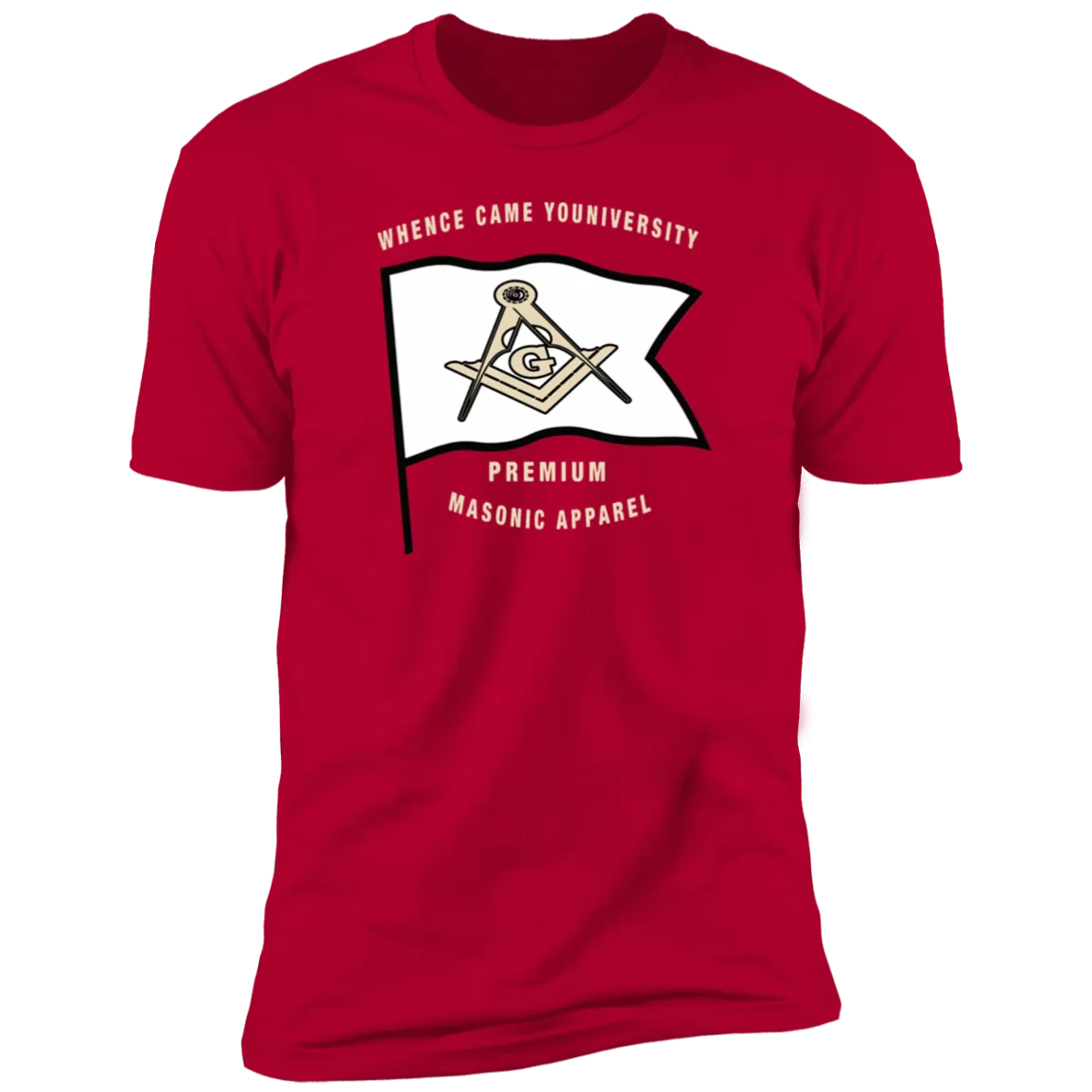 Premium Masonic Apparel Tee (white flag)