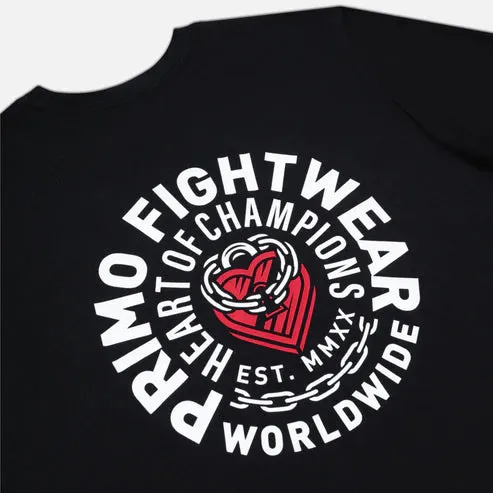 Primo Heart Of Champions Cotton T-Shirt - Black