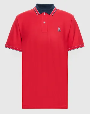 Psycho Bunny Mccoy Pique Polo - Brilliant Red