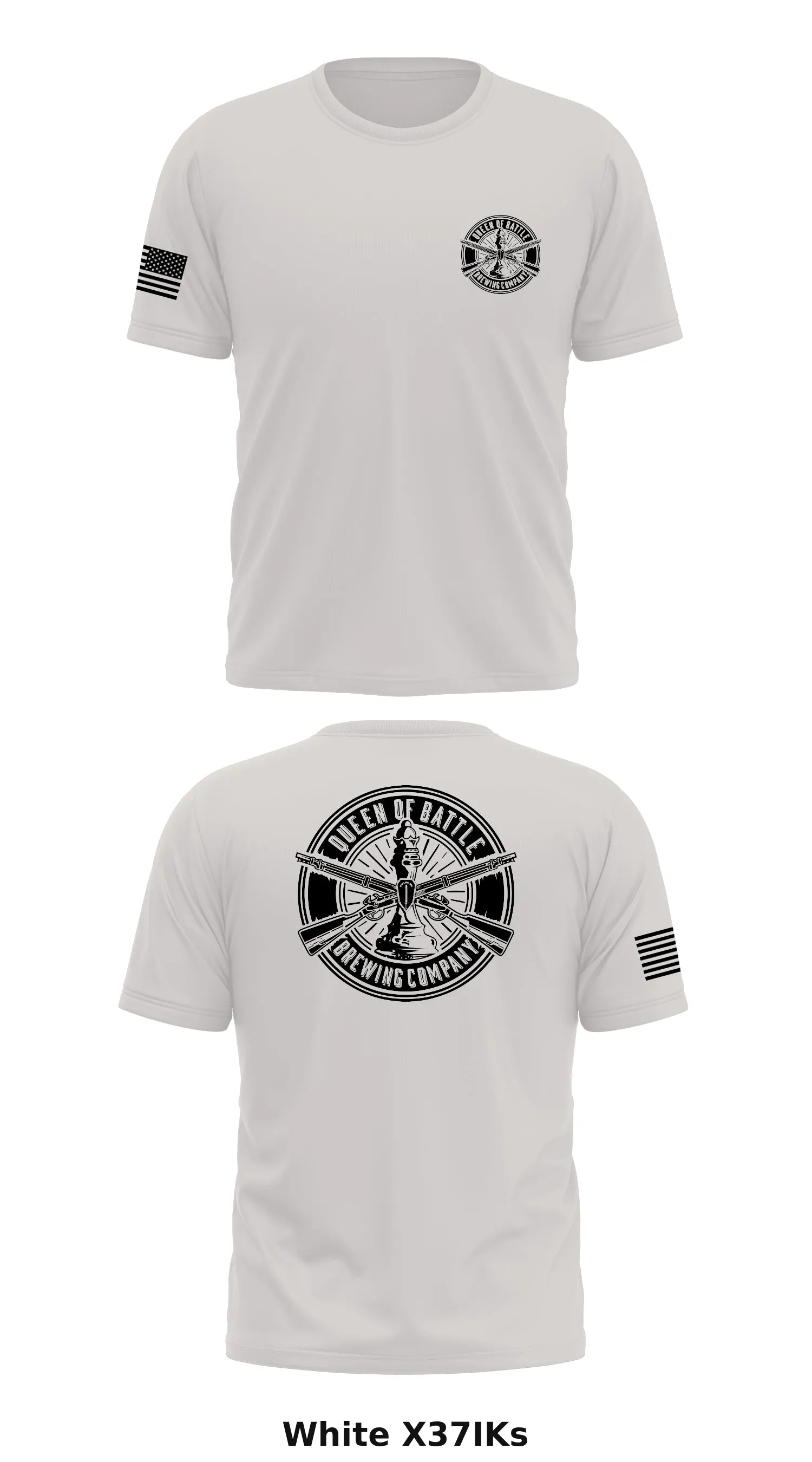 Queen of Battle Brewing Company Store 1 Core Men's SS Performance Tee - X37IKs