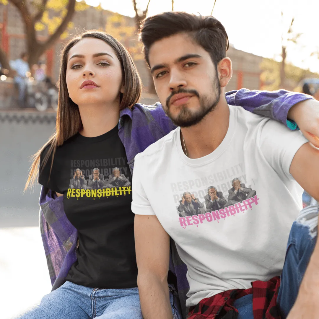"Responsibility" Black Custom T-Shirt for Women