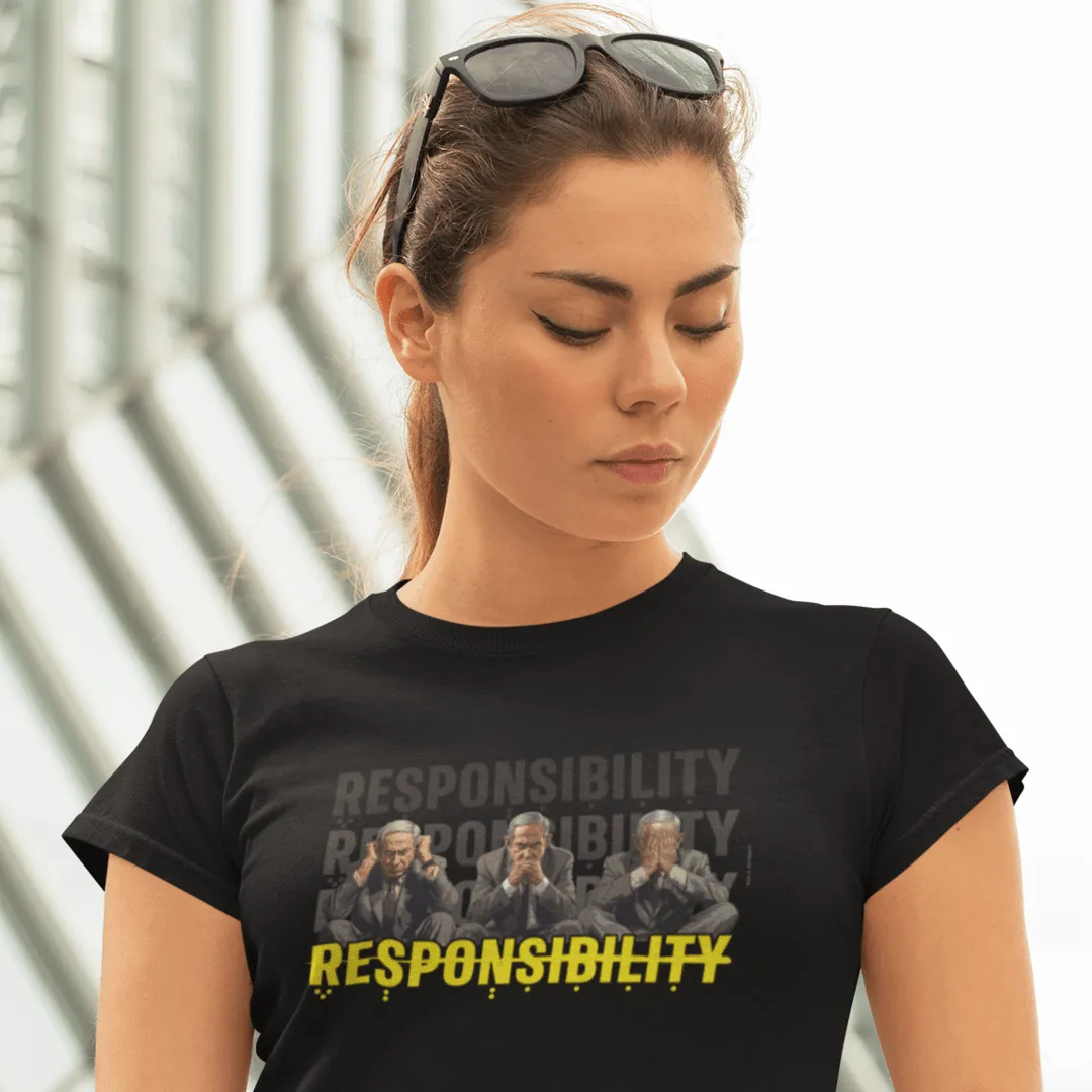 "Responsibility" Black Custom T-Shirt for Women