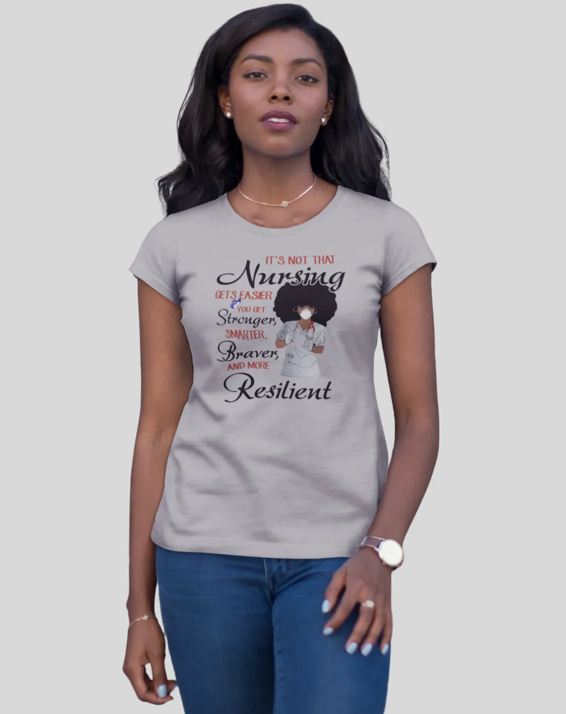 "The Resilient Nurse" Women's Fitted Tee