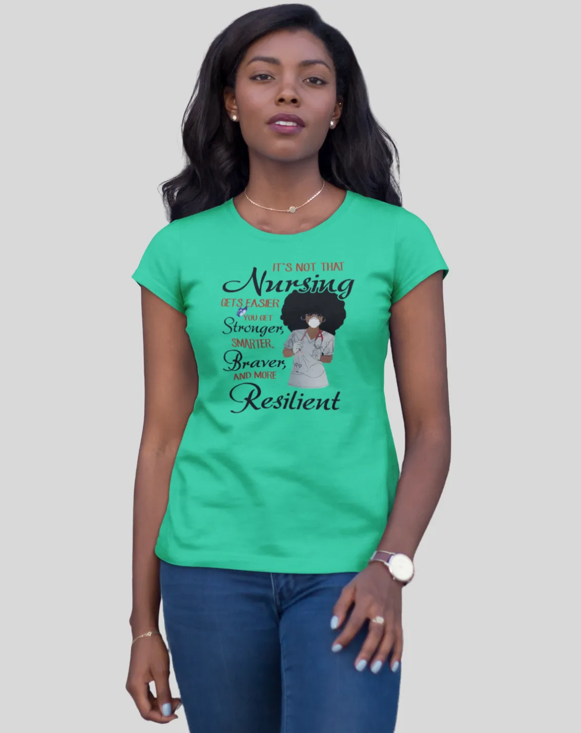 "The Resilient Nurse" Women's Fitted Tee