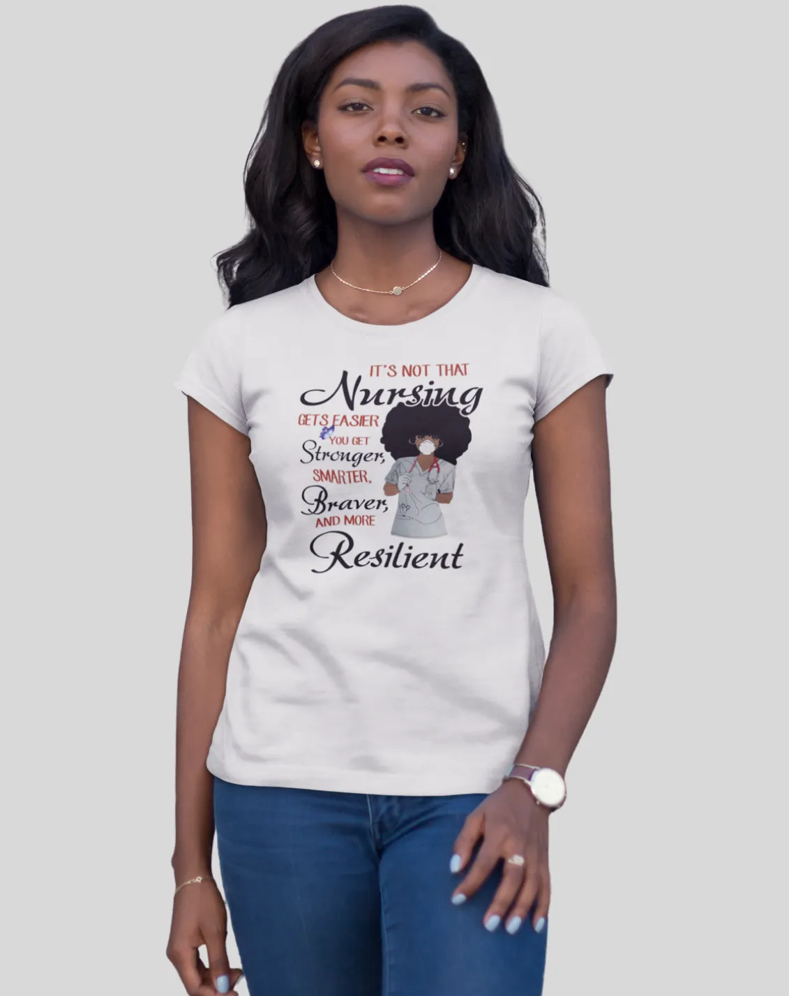 "The Resilient Nurse" Women's Fitted Tee