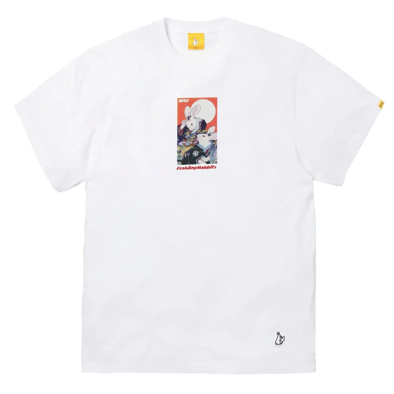 Rabbits Hanafuda Tee FRC2509 White