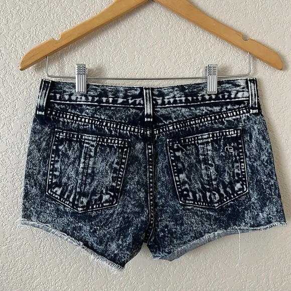 rag &amp; bone Acid Wash Cutoff Denim Shorts Size 25