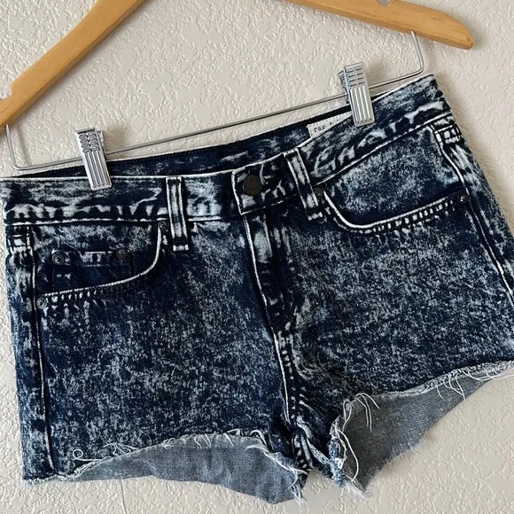rag &amp; bone Acid Wash Cutoff Denim Shorts Size 25