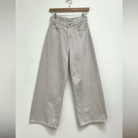 Rag &amp; Bone Andi High Rise Wide Leg Ankle Rigid Denim Jeans Lavender - Size 26