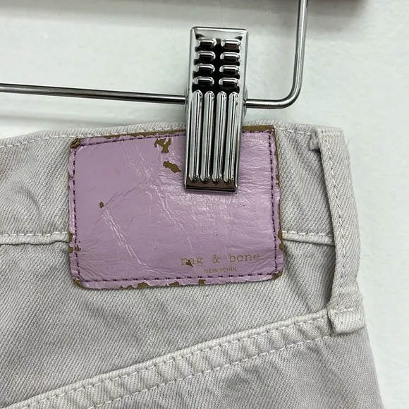 Rag &amp; Bone Andi High Rise Wide Leg Ankle Rigid Denim Jeans Lavender - Size 26
