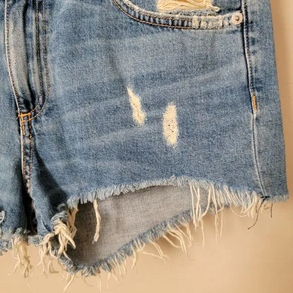 Rag &amp; Bone Distressed Cut Off Winnie Denim Jean Shorts