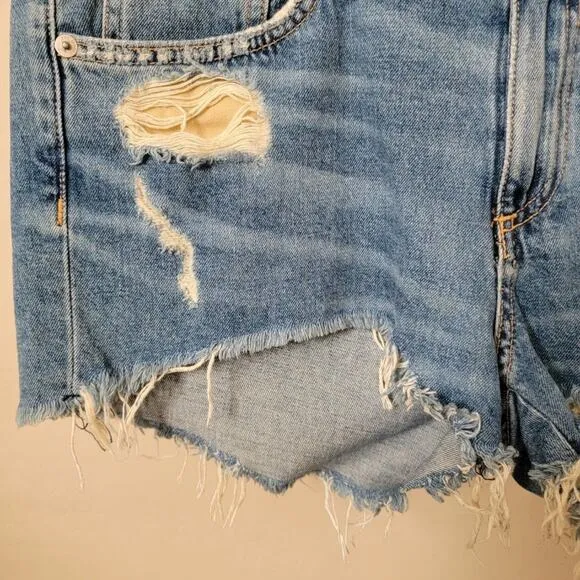 Rag &amp; Bone Distressed Cut Off Winnie Denim Jean Shorts