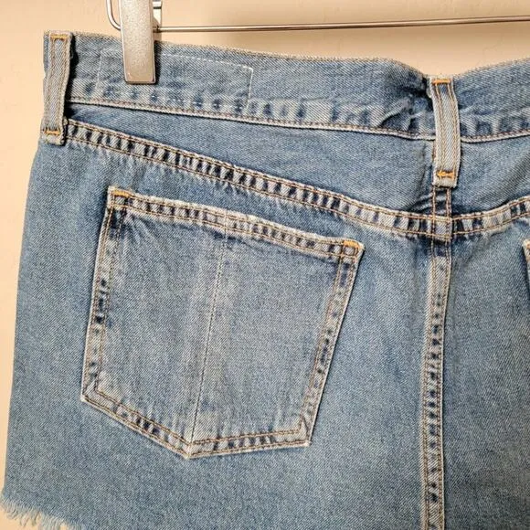 Rag &amp; Bone Distressed Cut Off Winnie Denim Jean Shorts