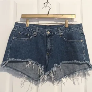 Rag and Bone Mason Distressed Denim Shorts Raw Hem