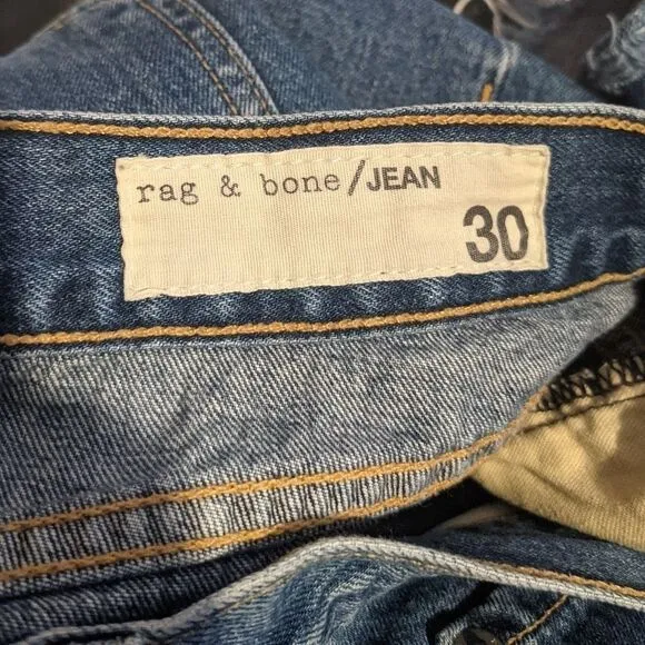 Rag and Bone Mason Distressed Denim Shorts Raw Hem