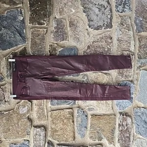 Rag&amp;bone intermix lambskin jeans Burgundy Size 24