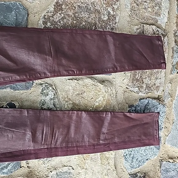 Rag&amp;bone intermix lambskin jeans Burgundy Size 24