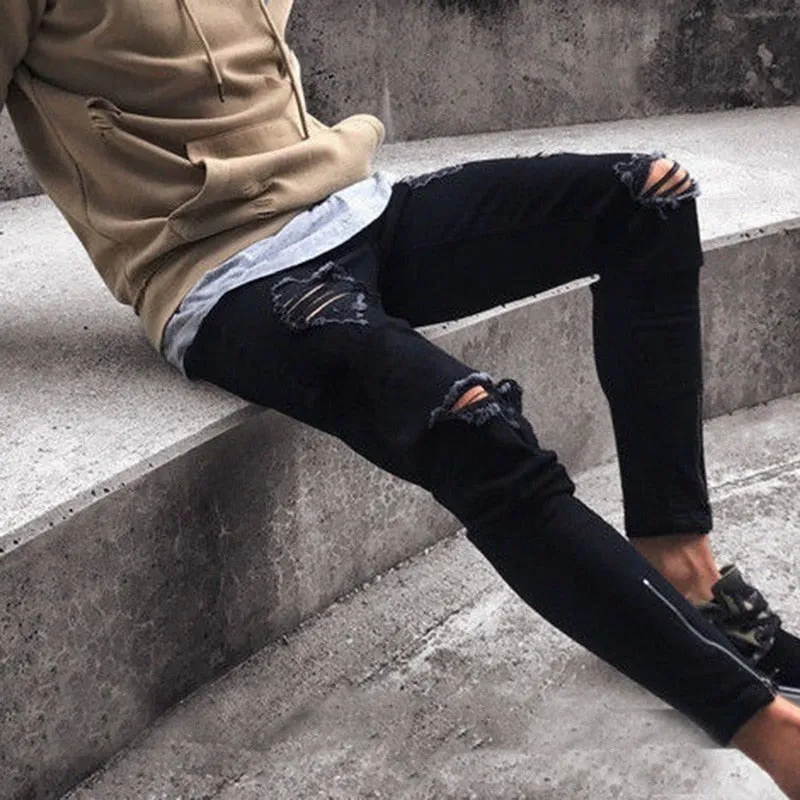 'Rally' Slim Fit Ripped Jeans