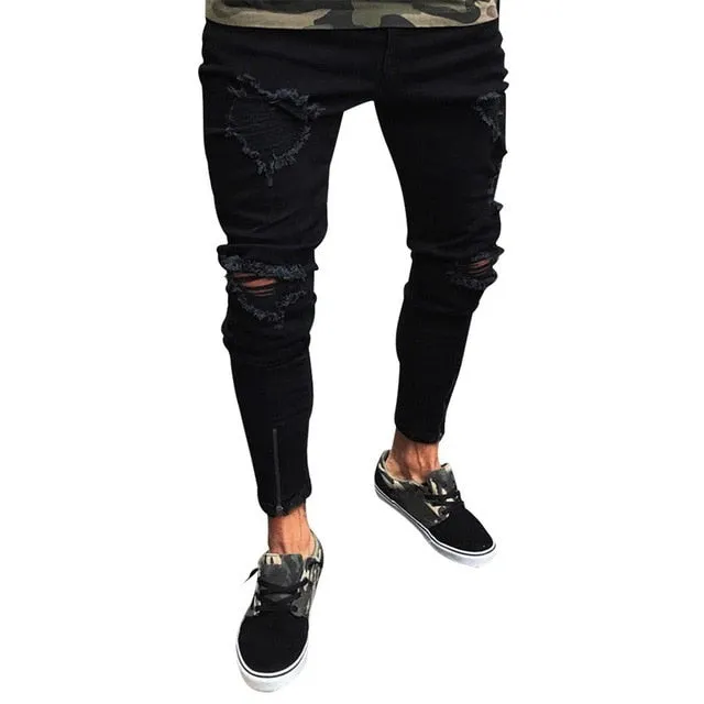 'Rally' Slim Fit Ripped Jeans