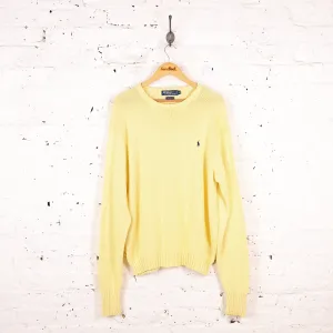 Ralph Lauren Cotton Knit Jumper - Yellow - L