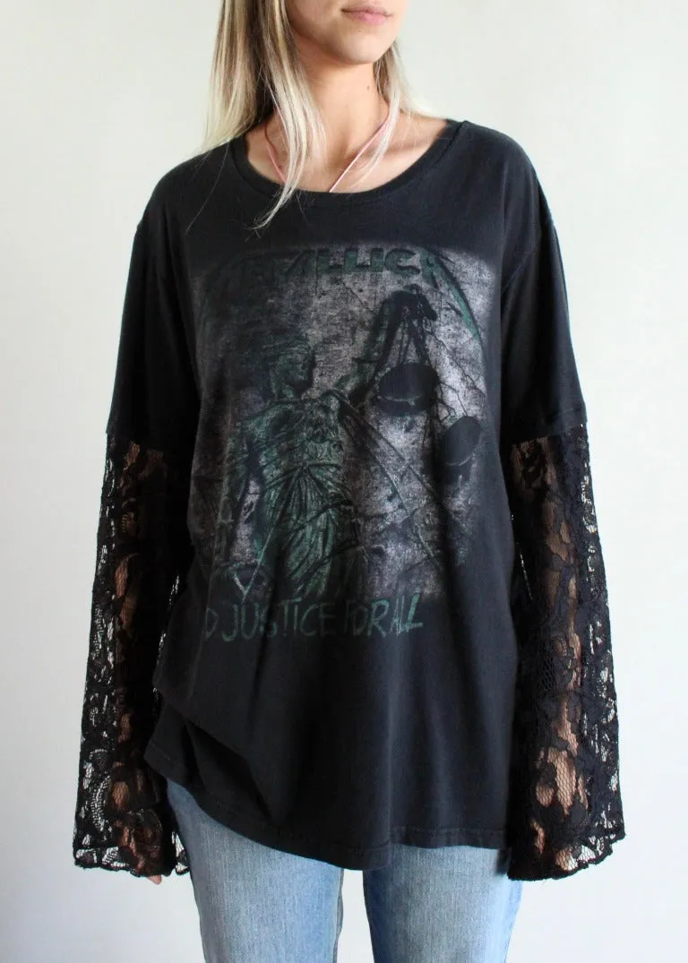 RCYCLD Lace Insert Band Tee