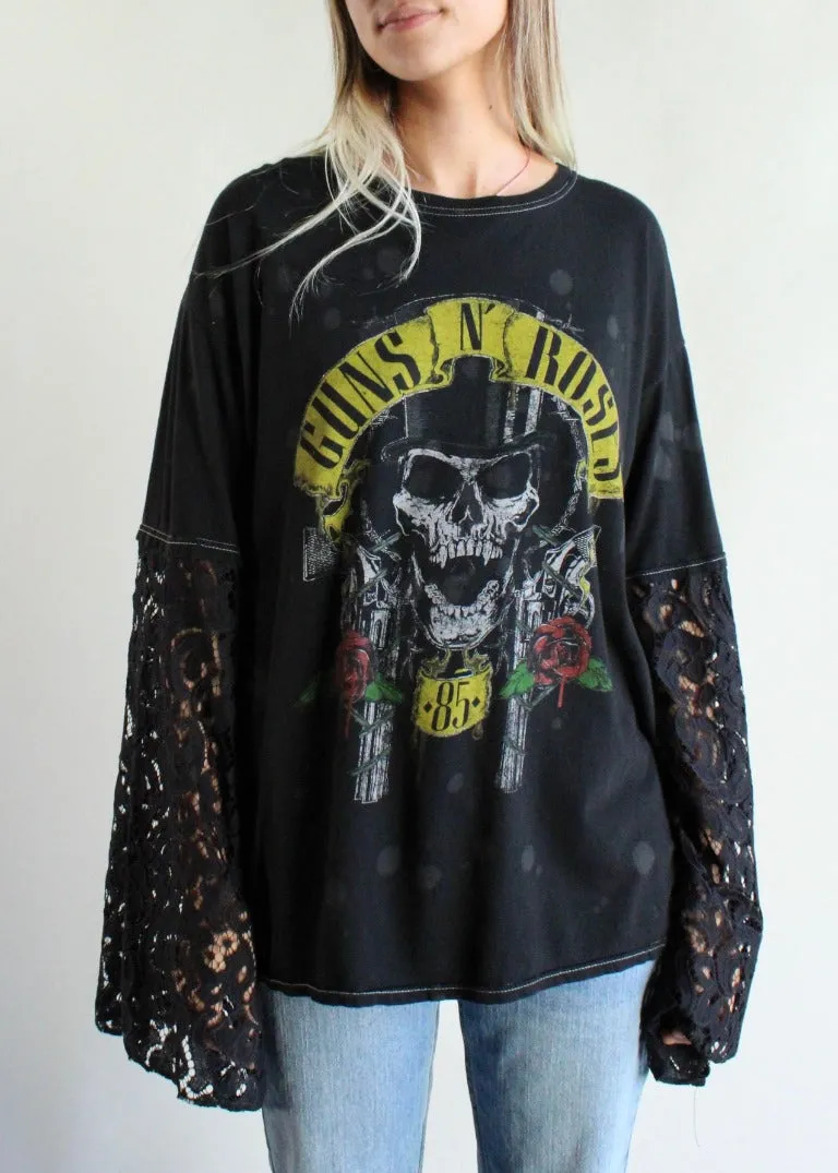 RCYCLD Lace Insert Band Tee
