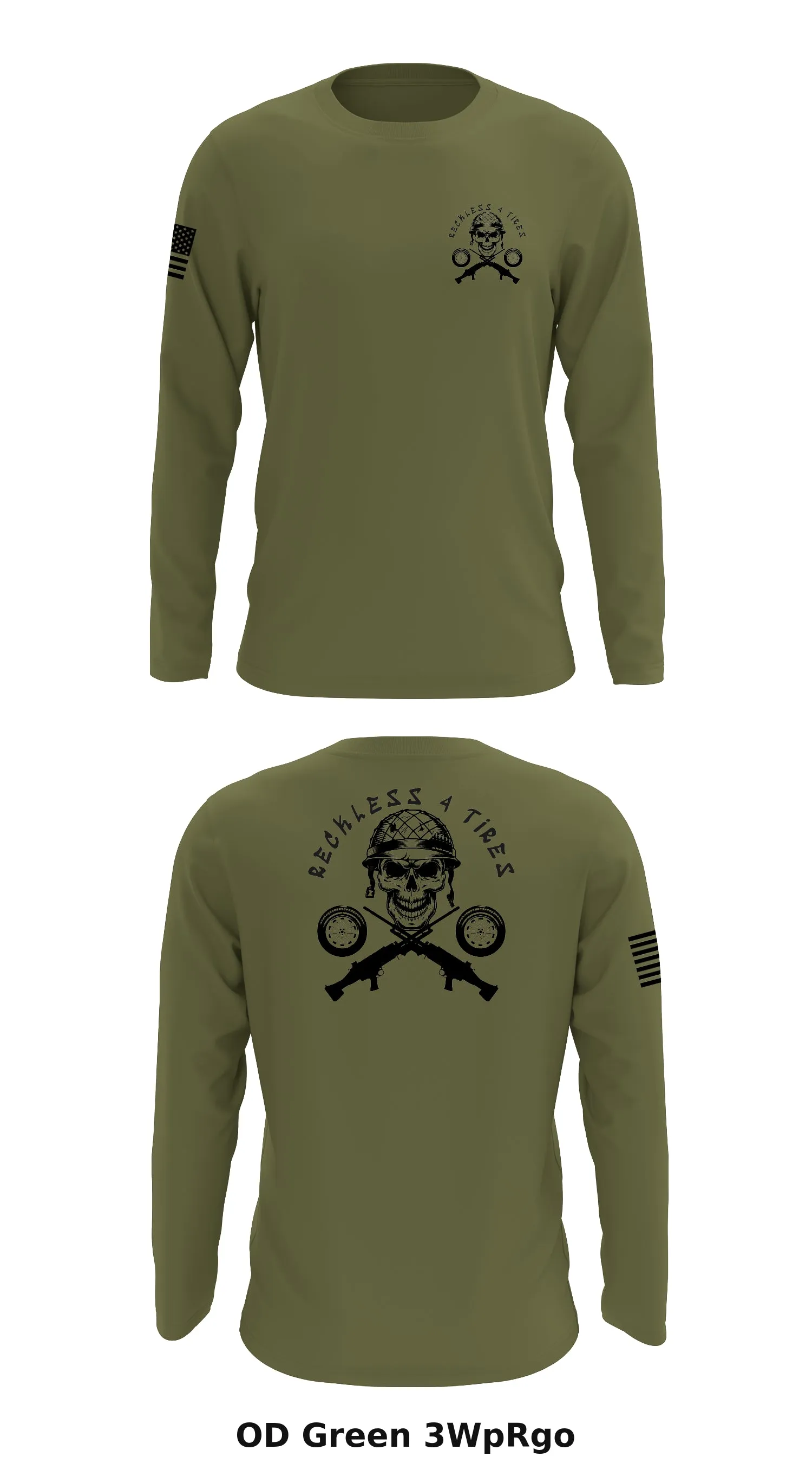 Reckless 4 Tires Store 1 Core Men's LS Performance Tee - 3WpRgo