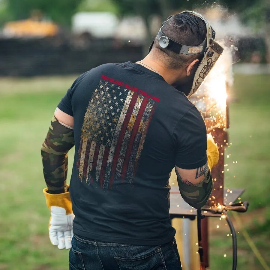 Red Blood Blue Collar® T-Shirt - Black